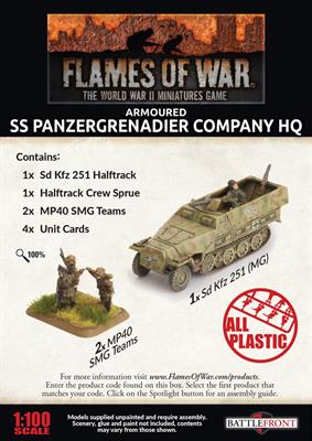 Flames of War: German Armoured SS Panzergrenadier Company HQ (Late War) - for just $15! 