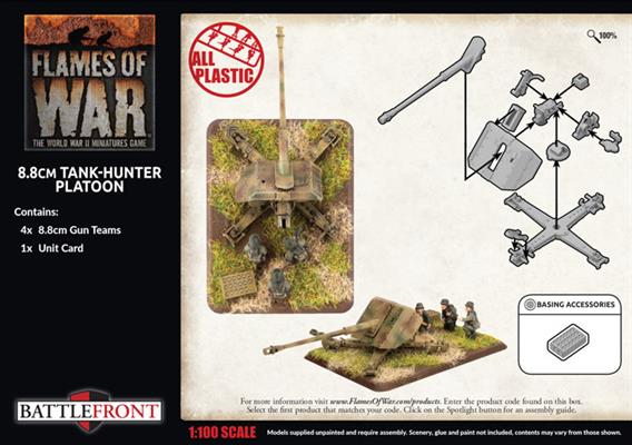 Flames of War: German 8.8cm Tank-Hunter Platoon (Late War) - for just $40! 