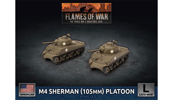 Flames of War: American M4 Sherman (105mm) Assault Gun Platoon (Late War) - for just $20! 
