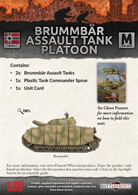 Flames of War: German Brummbar Assault Tank Platoon (Mid War) - for just $30! 