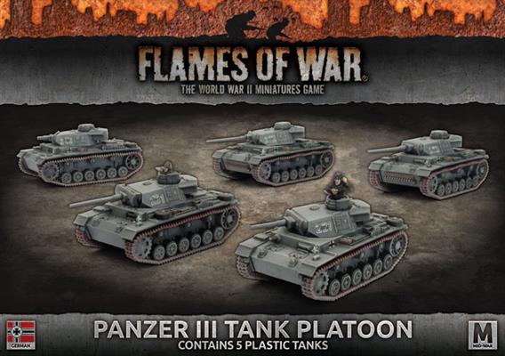 Flames of War: German Panzer III Tank Platoon (Mid War) - for just $50! 