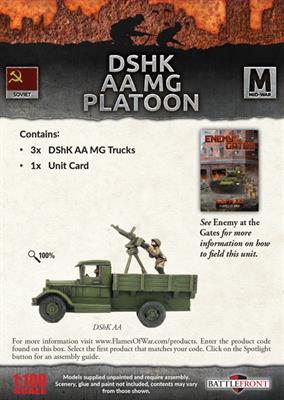 Flames of War: Soviet DShK AA MG Platoon (Mid War) - for just $37! 