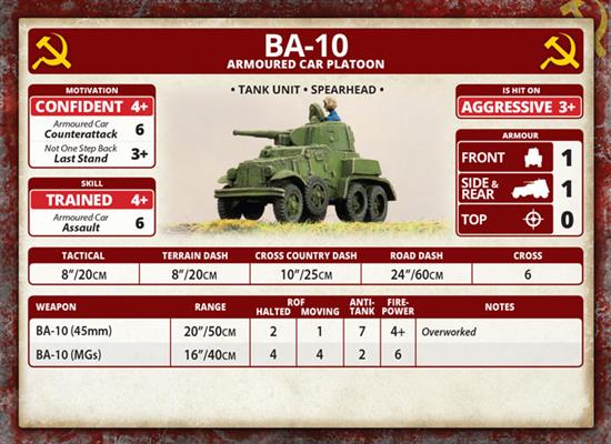 Flames of War: Soviet BA-10 Armoured Car Platoon (Mid War) - for just $37! 