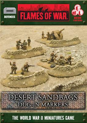 Flames of War: Desert Sandbags - Dug In Markers - for just $18! 