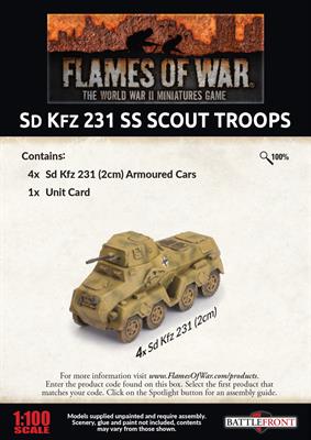 Flames of War: German SD KFZ 231 SS Scout Troops (Late War) - for just $47! 