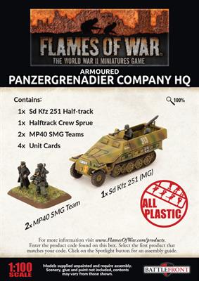 Flames of War: German Armoured Panzergrenadier Company HQ (Late War) - for just $15! 