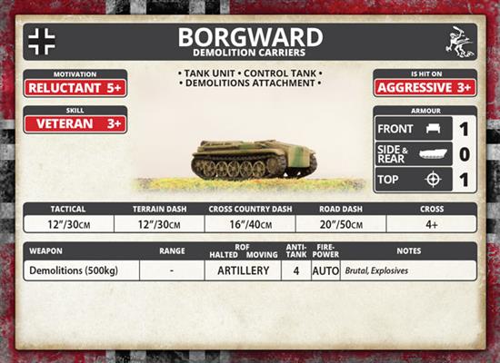 Flames of War: German Borgward Demolition Carriers (Mid War) - for just $14.50! 
