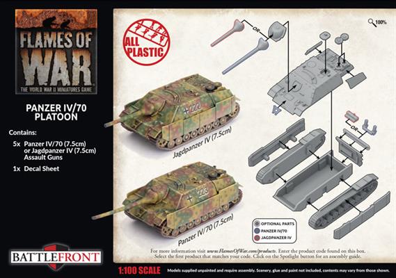 Flames of War: German Panzer IV/70 Platoon (Late War) - for just $50! 