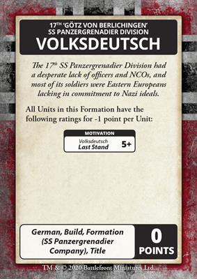 Flames of War: D-Day - Waffen-SS Command Card Pack - for just $10! 