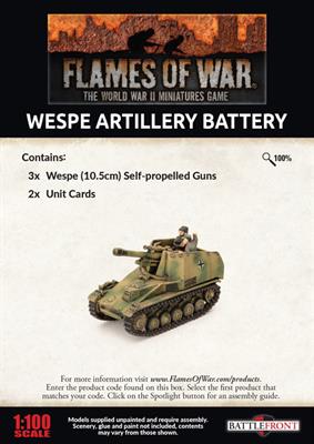 Flames of War: German Wespe Artillery Battery (Late War) - for just $37! 