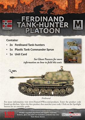 Flames of War: German Ferdinand Tank-Hunter Platoon (Mid War) - for just $30! 