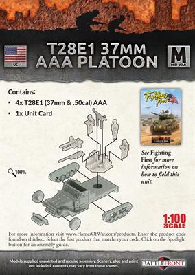 Flames of War: American 28E1 37mm AAA Platoon (Mid War) - for just $47! 