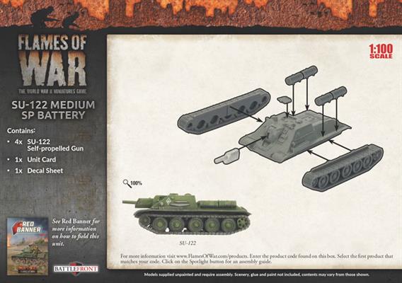 Flames of War: Soviet SU-122 Medium SP Battery (Mid War) - for just $47! 