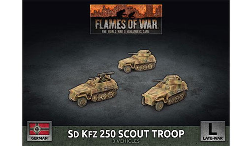 Flames of War: German SD KFZ 250 Scout Troop (Late War) - for just $30! 