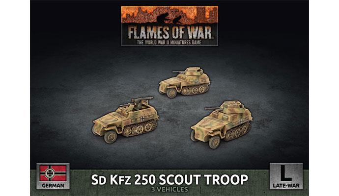 Flames of War: German SD KFZ 250 Scout Troop (Late War) - for just $30! 