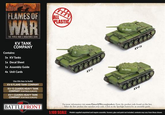 Flames of War: Soviet KV Tank Company (Late War) - for just $50! 