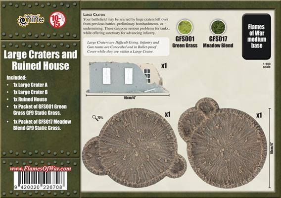 Flames of War: Large Craters and Ruined House - for just $29! 
