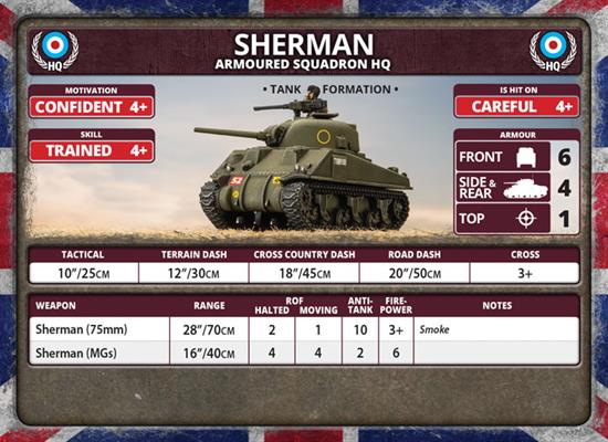 Flames of War: British Sherman Armoured Troop (Late War) - for just $50! 