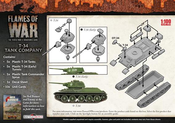 Flames of War: Soviet T-34 Tank Company (Mid War) - for just $50! 