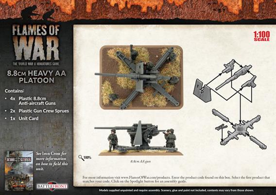 Flames of War: German 8.8cm Heavy AA Platoon (Mid War) - for just $40! 