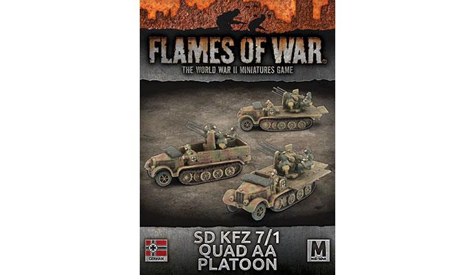 Flames of War: German SD KFZ 7/1 Quad AA Platoon (Mid War) - for just $37! 