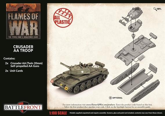 Flames of War: British Crusader AA Troop (Late War) - for just $20! 