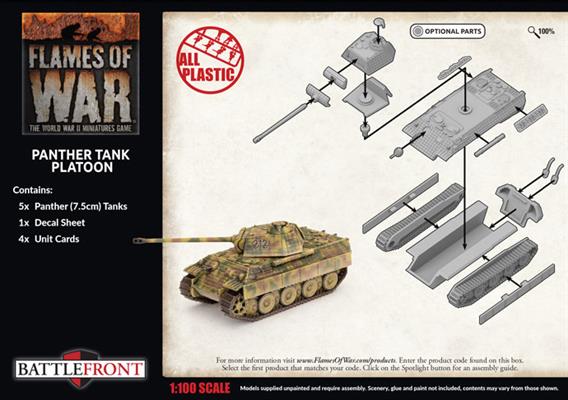 Flames of War: German Panther Tank Platoon (Late War) - for just $50! 