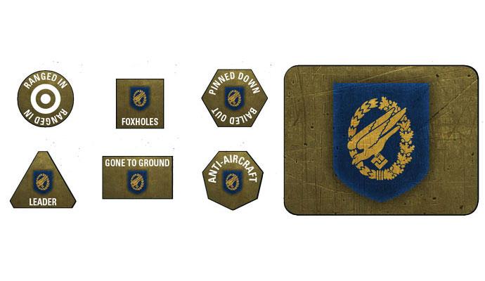Flames of War: Fallschirmjager Tokens and Objectives - for just $16.50! 
