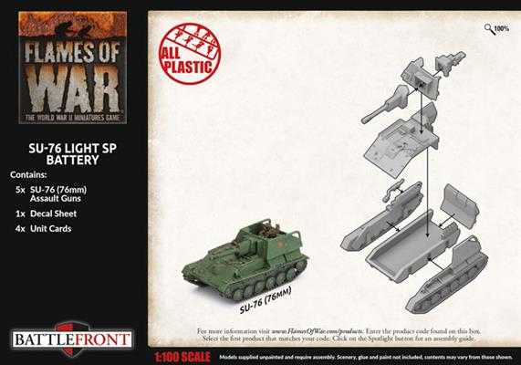 Flames of War: Soviet SU-76 Light SP Battery (Late War) - for just $50! 