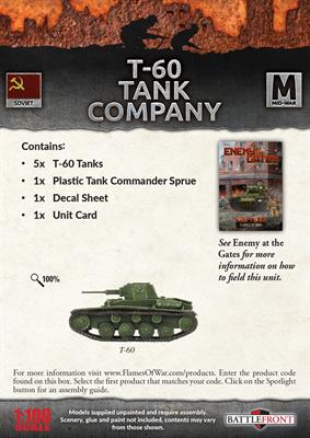Flames of War: Soviet T-60 Tank Company (Mid War) - for just $54! 