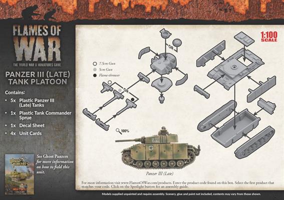 Flames of War: German Panzer III (Late) Tank Platoon (Mid War) - for just $50! 