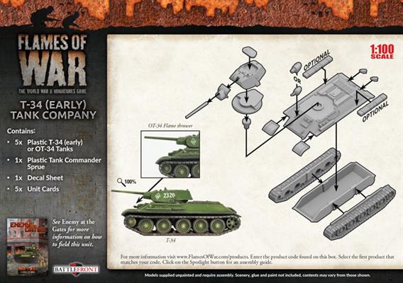 Flames of War: Soviet T-34 (Early) Tank Company (Mid War) - for just $50! 