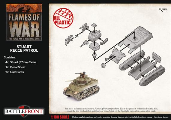 Flames of War: British Stuart Recce Patrol (Late War) - for just $40! 