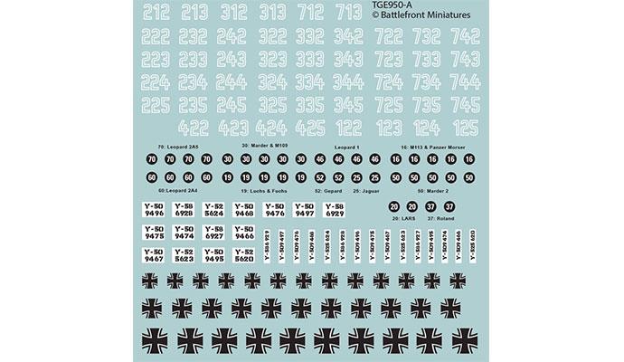 Team Yankee: West German Decal Set - for just $13! 