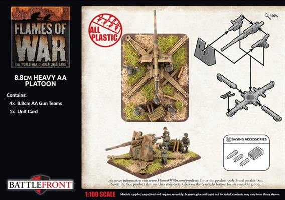 Flames of War: German 8.8cm Heavy AA Platoon (Late War) - for just $40! 