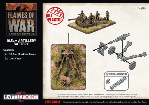 Flames of War: German 10.5cm Artillery Battery (Late War) - for just $40! 