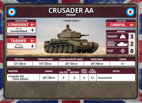 Flames of War: British Crusader AA Troop (Late War) - for just $20! 