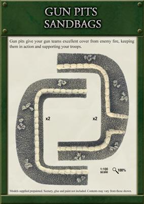 Flames of War: Sandbags - Gun Pit Markers - for just $18! 