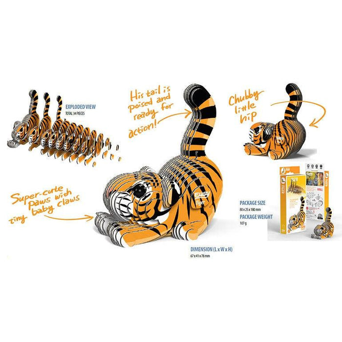 Tiger 3D Cardboard Model Kit Eugy - for just $11.99! 