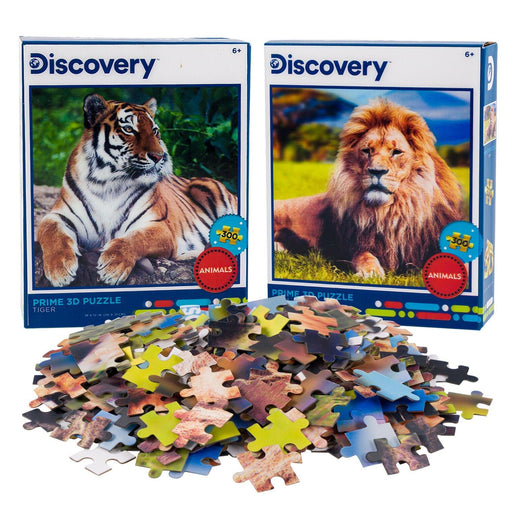 Tiger & Lion Set of 2 300 Piece Lenticular Jigsaw Puzzles Prime 3D - for just $10.99! 