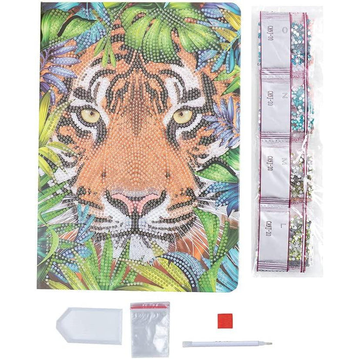 Tiger in the Forest Crystal Art Notebook Kit Craft Buddy - for just $15.99! 