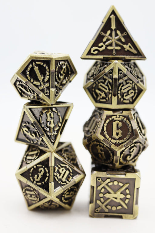 Crossed Swords: Timeworn Sword - Metal RPG Dice Set - for just $39.99! 