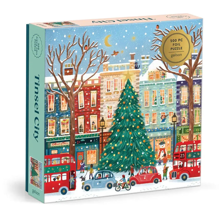 Tinsel City 500 Piece Jigsaw Puzzle Galison - for just $17.99! 