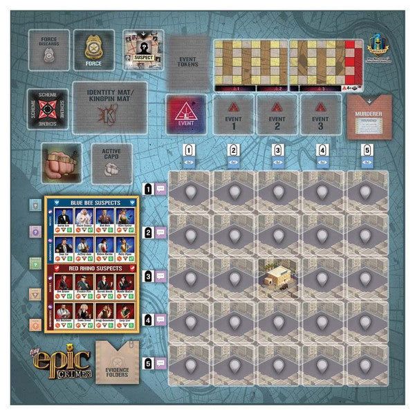 Tiny Epic Crimes: Game Mat - for just $30! 
