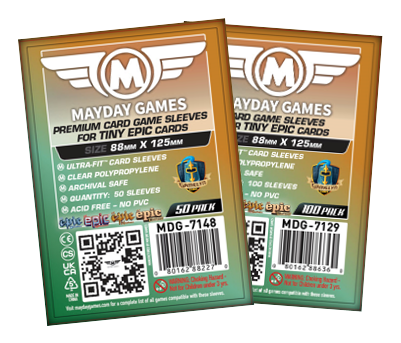 "Tiny Epic Kingdoms" Compatible Card Sleeves (88x125mm) - for just $4! 