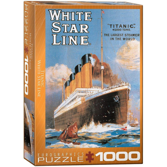 Titanic White Star Line 1000 Piece Jigsaw Puzzle Eurographics - for just $19.99! 