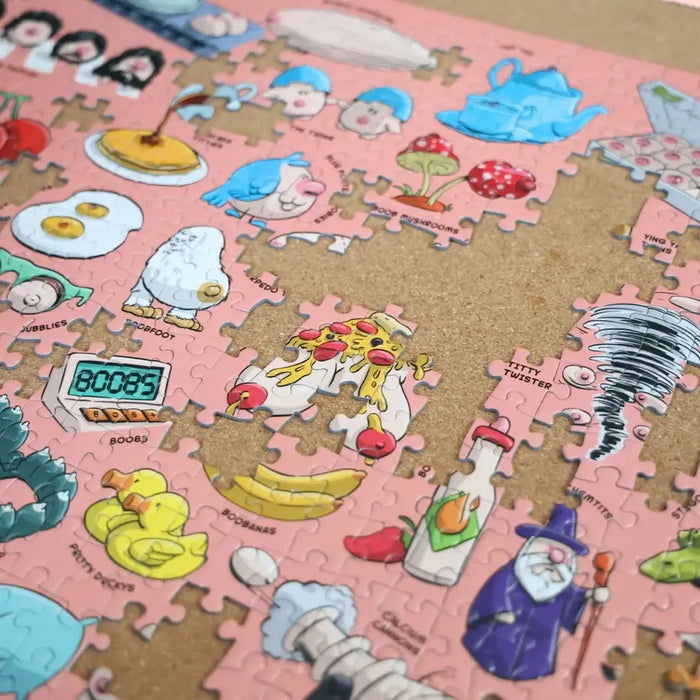 Tit's a Puzzle 1000 Piece Jigsaw Puzzle Sleazy Greetings - for just $25.99! 
