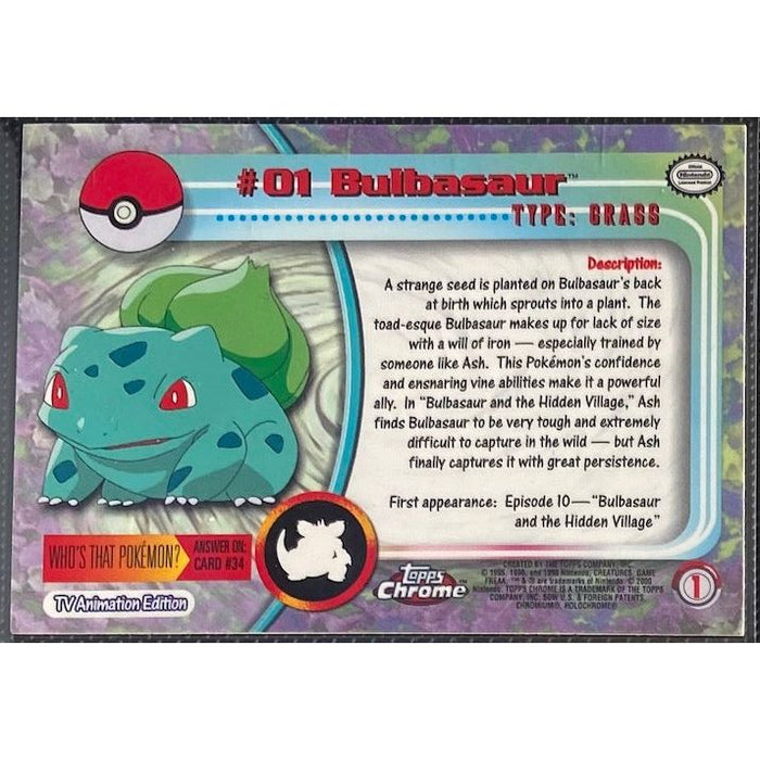 Bulbasaur Foil (01) [Topps Pokemon Chrome Series 1] - Just $0.75! Shop now at Retro Gaming of Denver