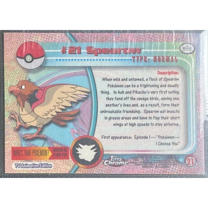 Spearow Foil (21) [Topps Pokemon Chrome Series 1] - Just $0.75! Shop now at Retro Gaming of Denver