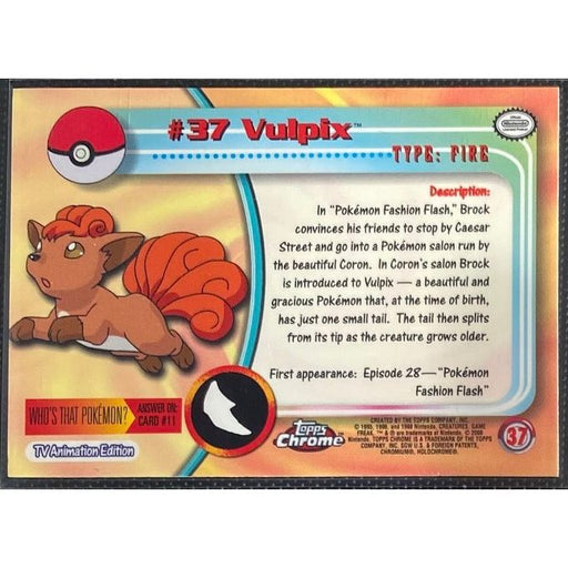 Vulpix Foil (37) [Topps Pokemon Chrome Series 1] - Just $0.75! Shop now at Retro Gaming of Denver